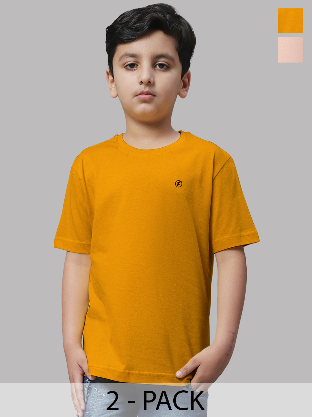 Friskers Boys Gold-Toned 2 Pockets T-shirt