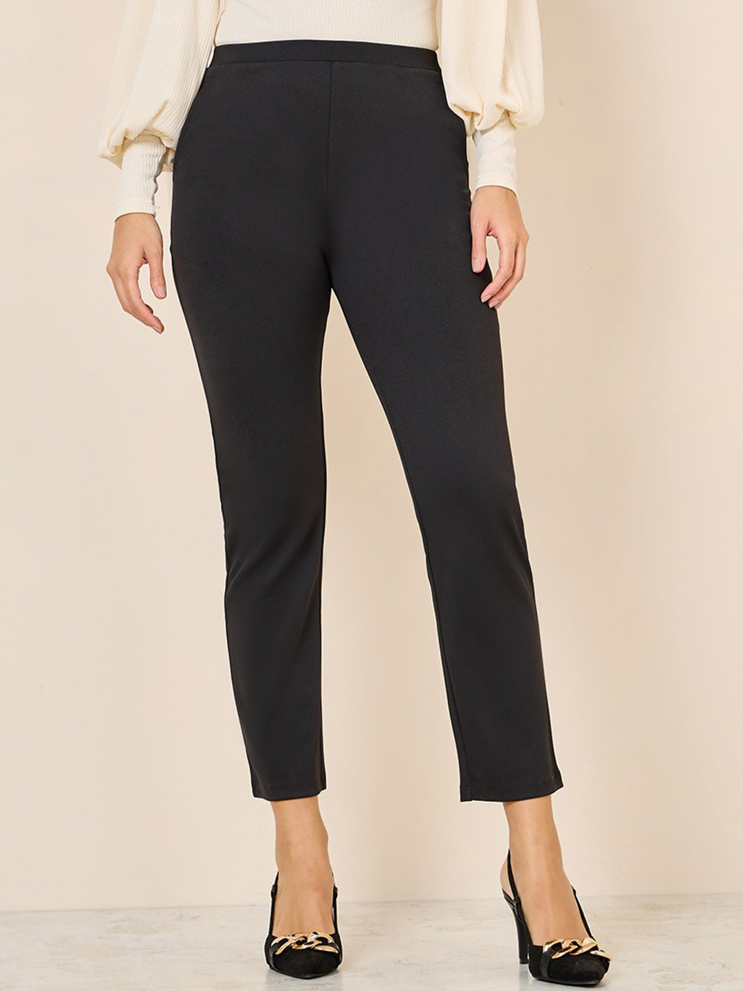 Styli Women 2 Way Stretch Solid Slim Fit Stretchable Pants