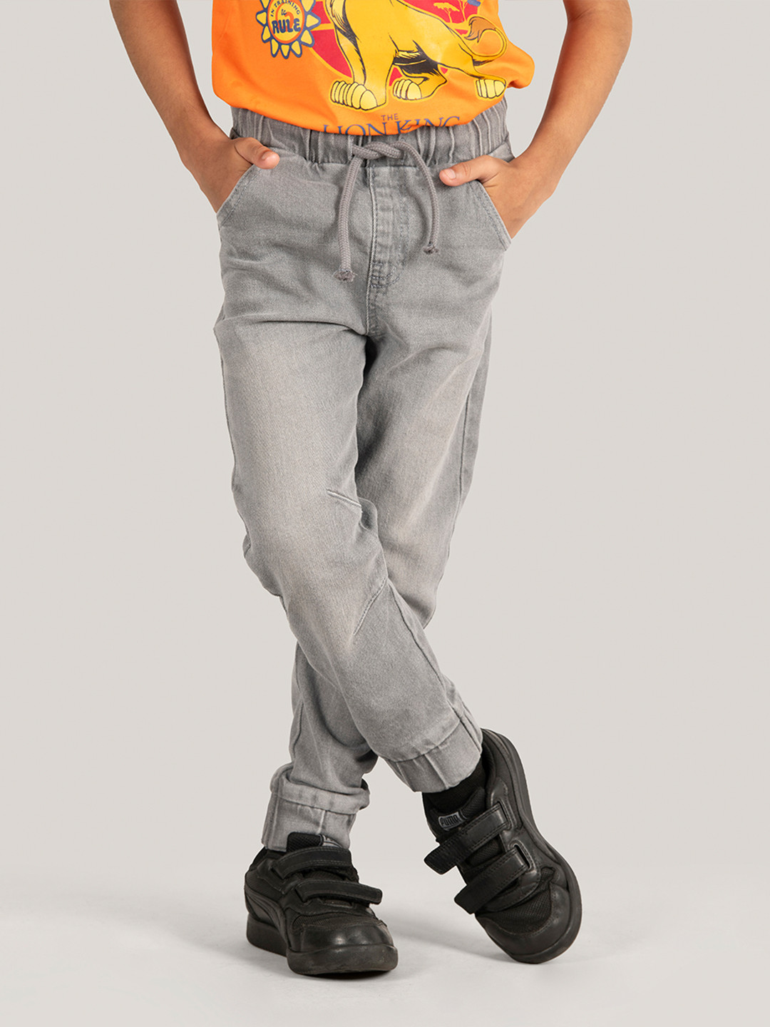 Zalio Boys Heavy Fade Stretchable Pure Cotton Joggers