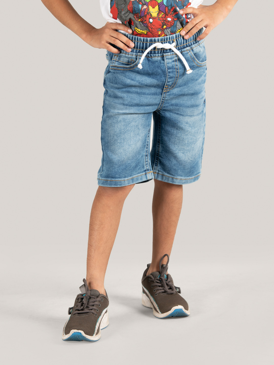 Zalio Boys Washed Denim Shorts