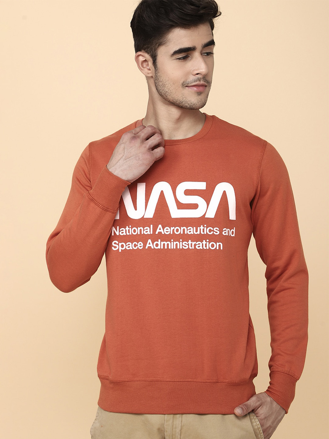 Free Authority Nasa Printed Cotton Sweatshirt