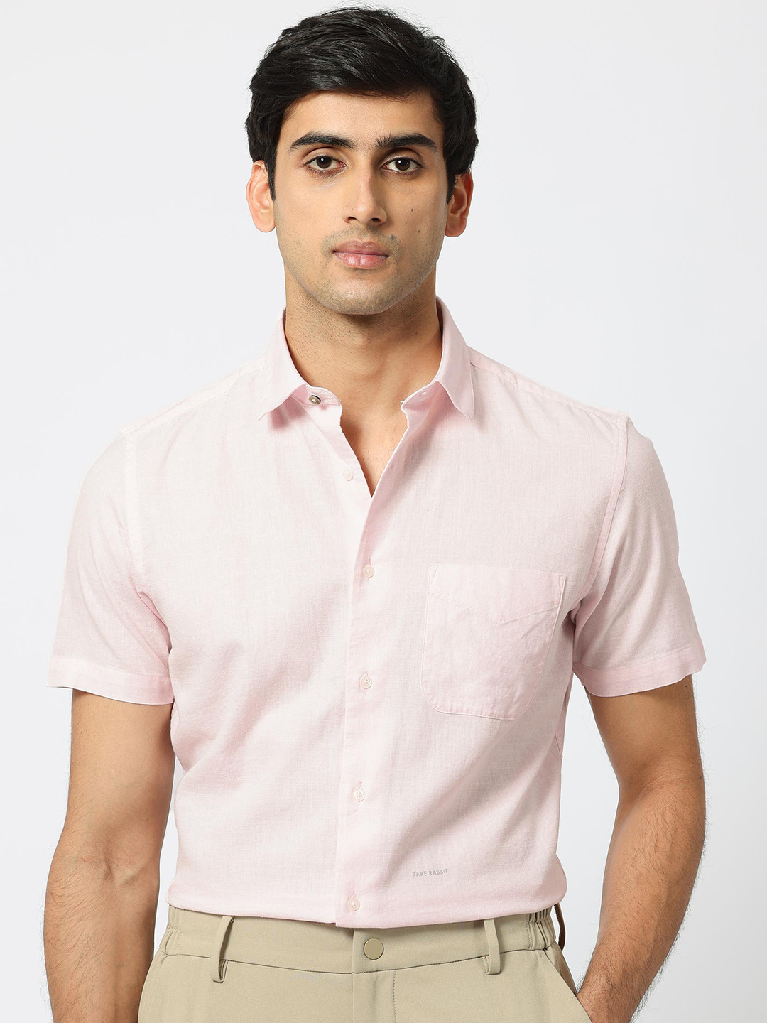 RARE RABBIT Men Darwin Slim Fit Opaque Cotton Shirt