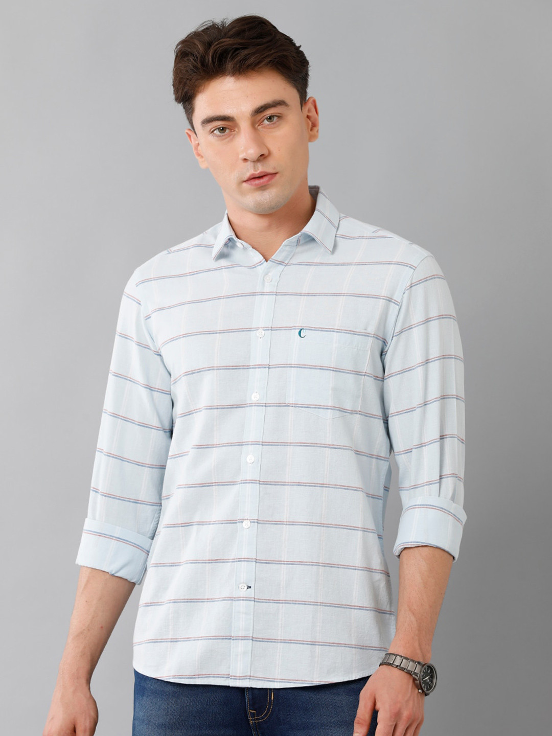 CAVALLO by Linen Club Horizontal Striped Casual Shirt