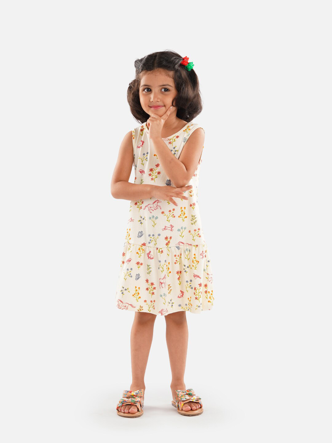Zalio Girls Floral Print A-Line Dress