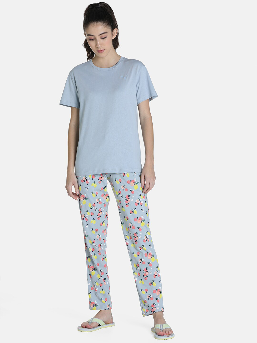 Puma Women Regular Fit T-Shirt & Pants Set