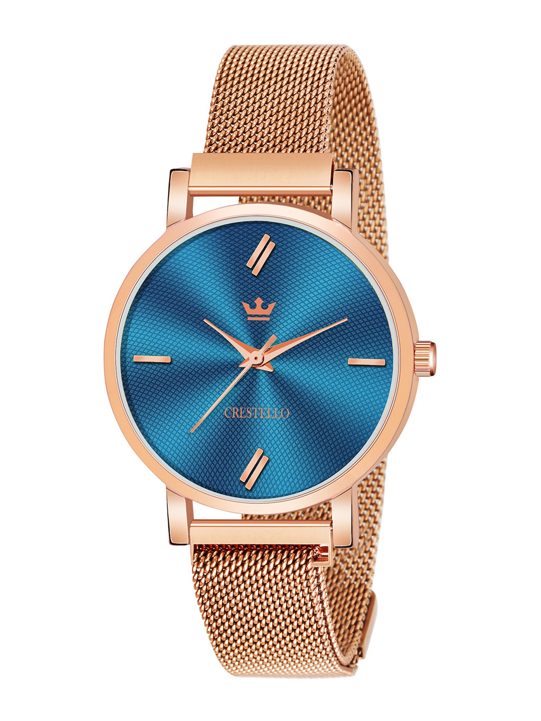 CRESTELLO Women Bracelet Style Straps Analogue Watch CR-RG131-BLU