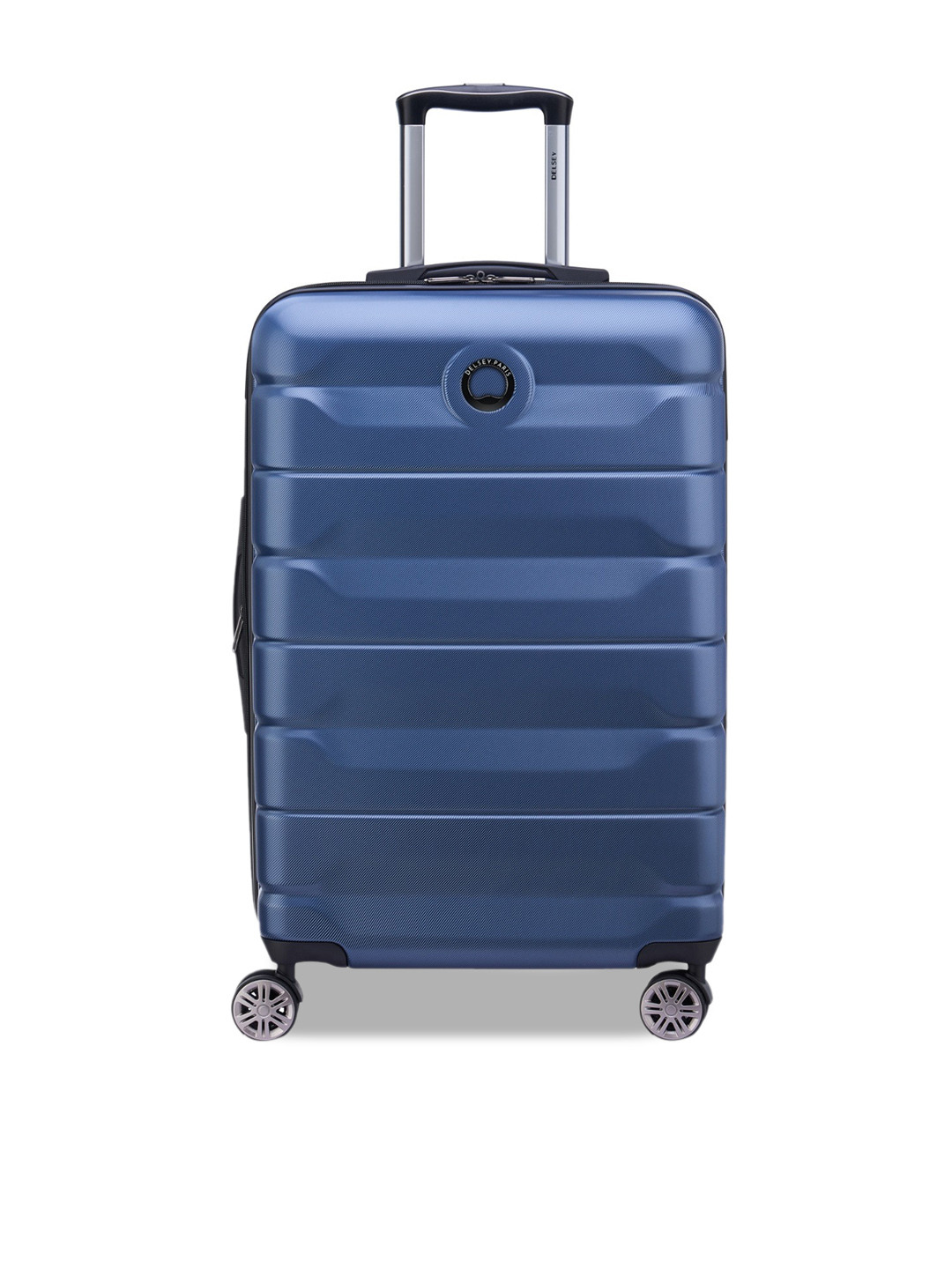 DELSEY PARIS AIR ARMOUR Large Check-in Expandable Suitcase - Hard-Sided Night Blue Polycarbonate Trolley with TSA Lock