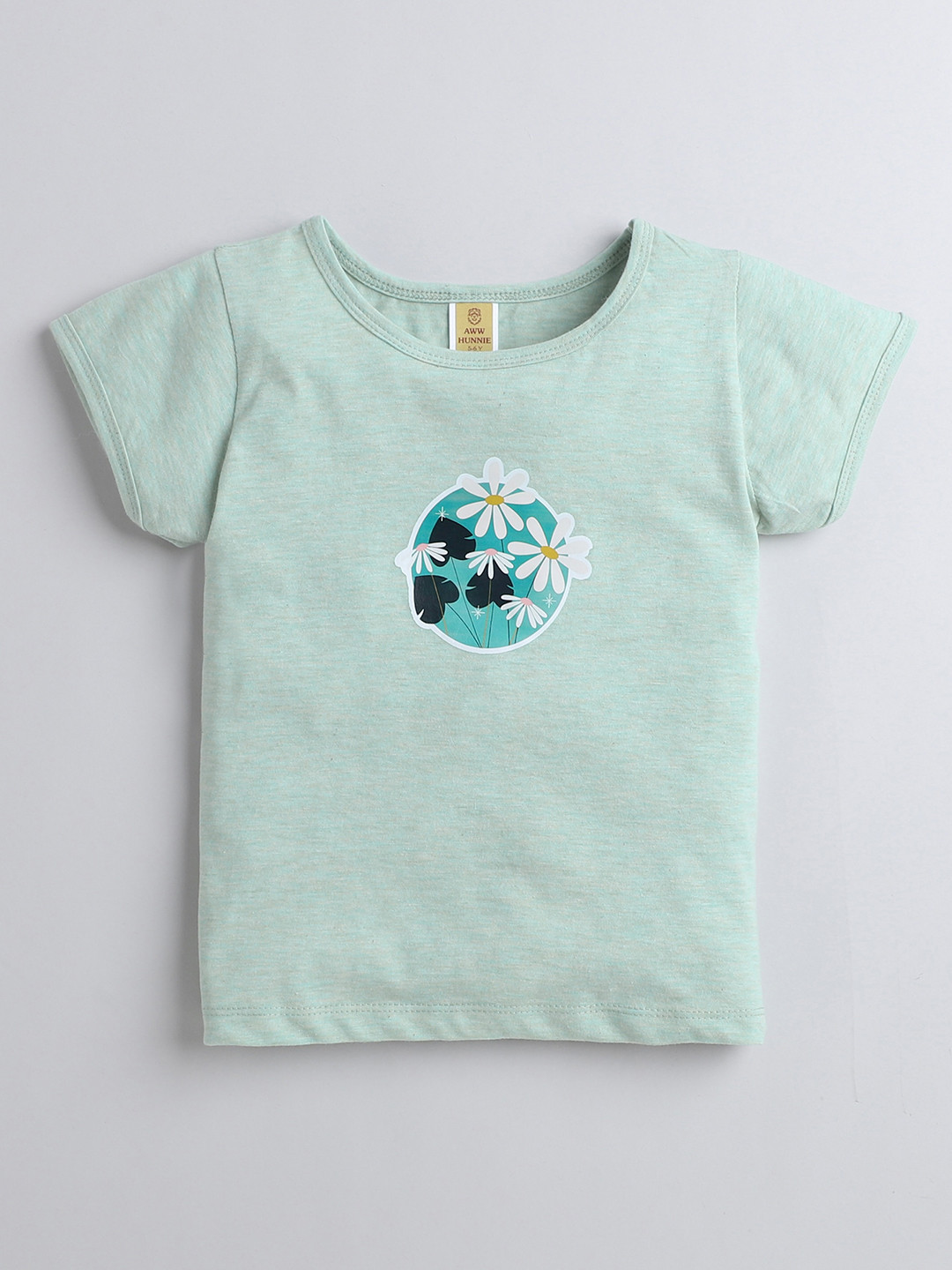 AWW HUNNIE Girls Graphic Printed Cotton T-shirt