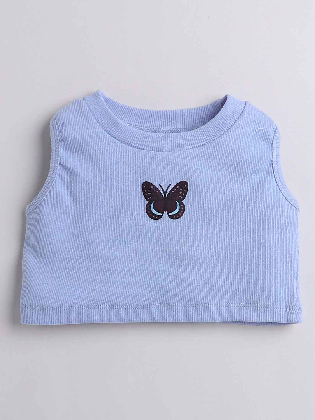 AWW HUNNIE Girls Graphic Printed Cotton Crop Top