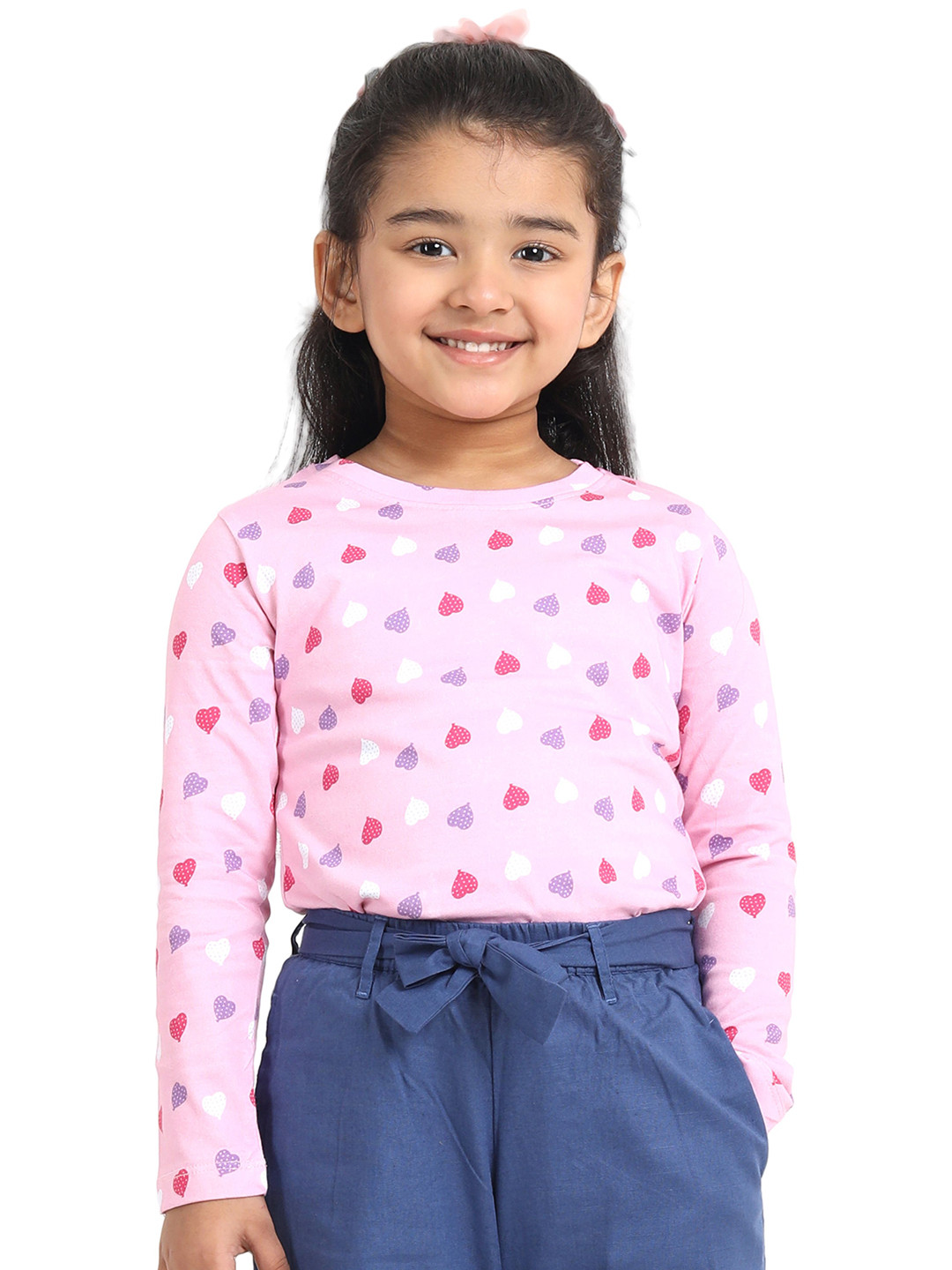 Campana Girls Conversational Printed Cotton T-shirt