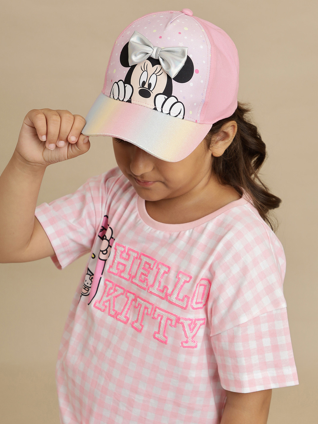 Kids Ville Girls Minnie Mouse Printed Baseball Cap