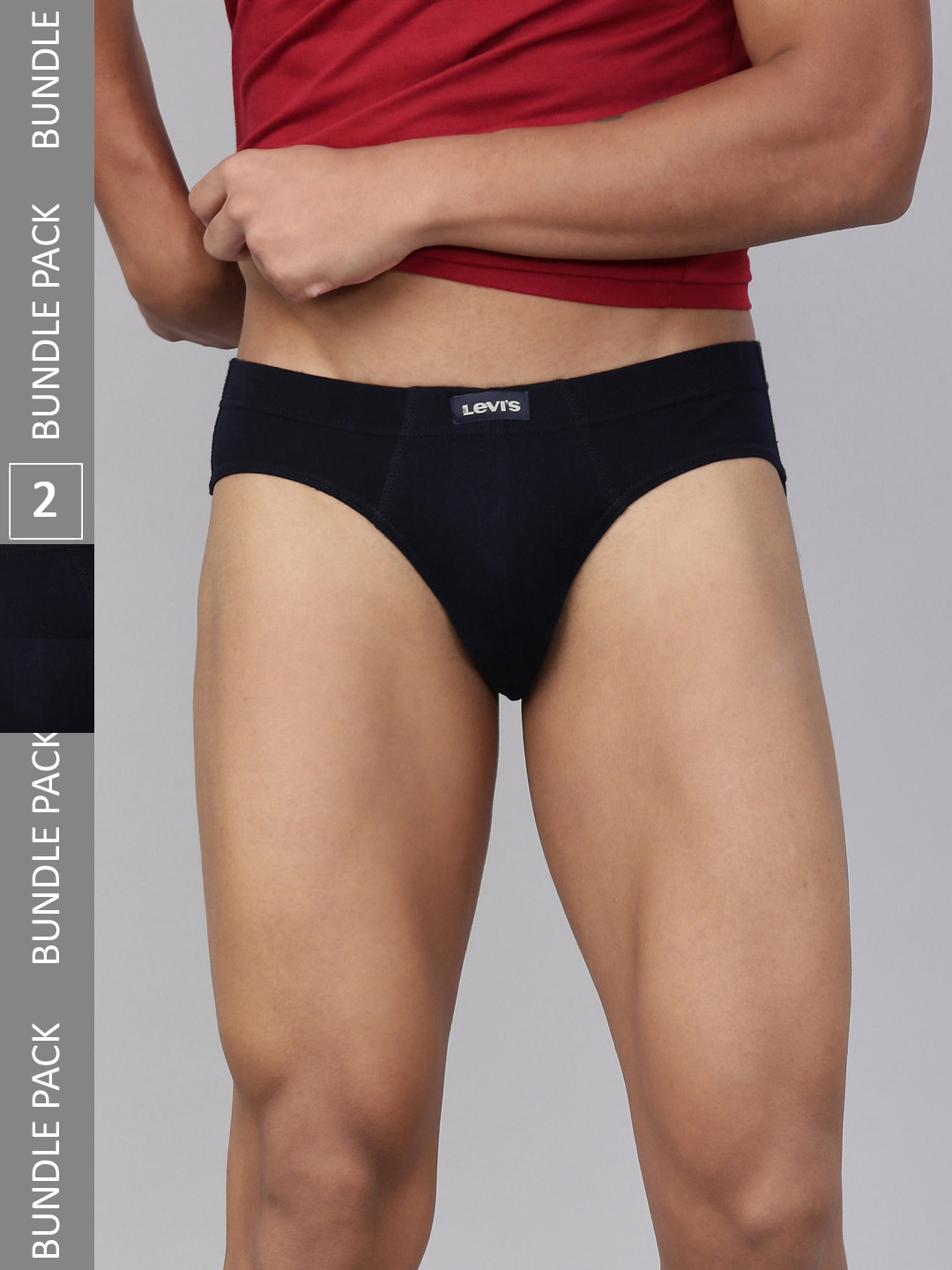 Levis Pack of 2 Men Smartskin Technology Cotton Briefs with Tag Free Comfort -011