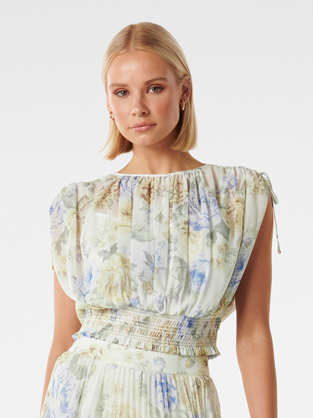Forever New Floral Printed Cinched Waist Top
