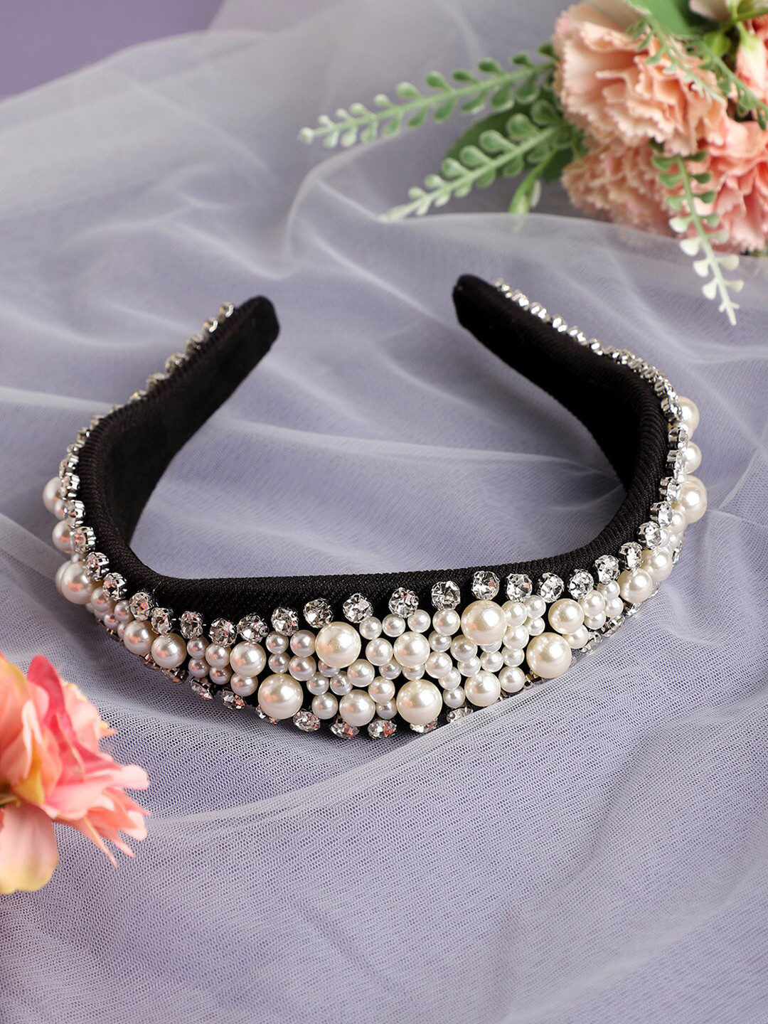 SOHI Embellished Fabric Hairband