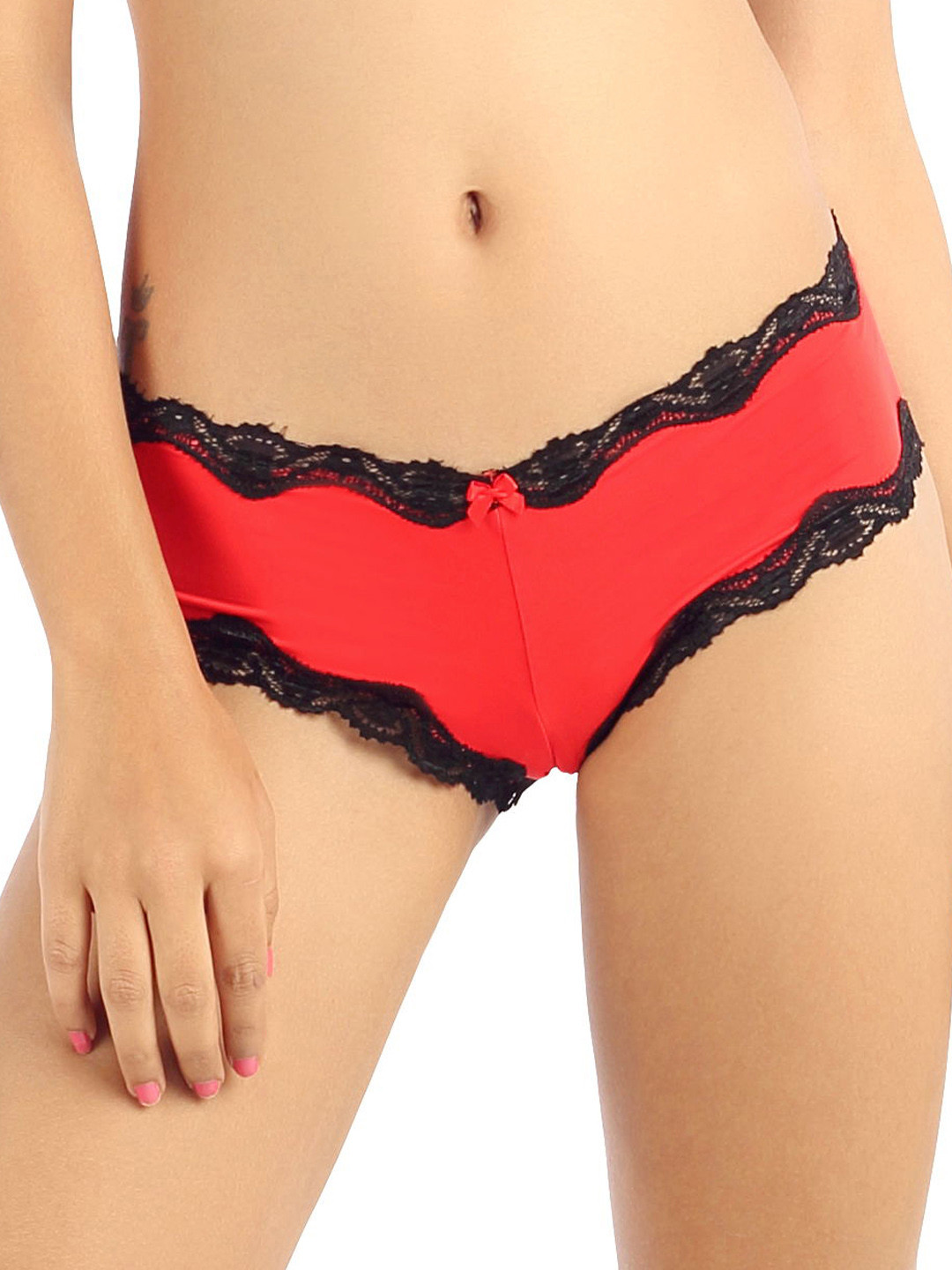 Candyskin Women Red Bikini Briefs CS-PNTY-B06