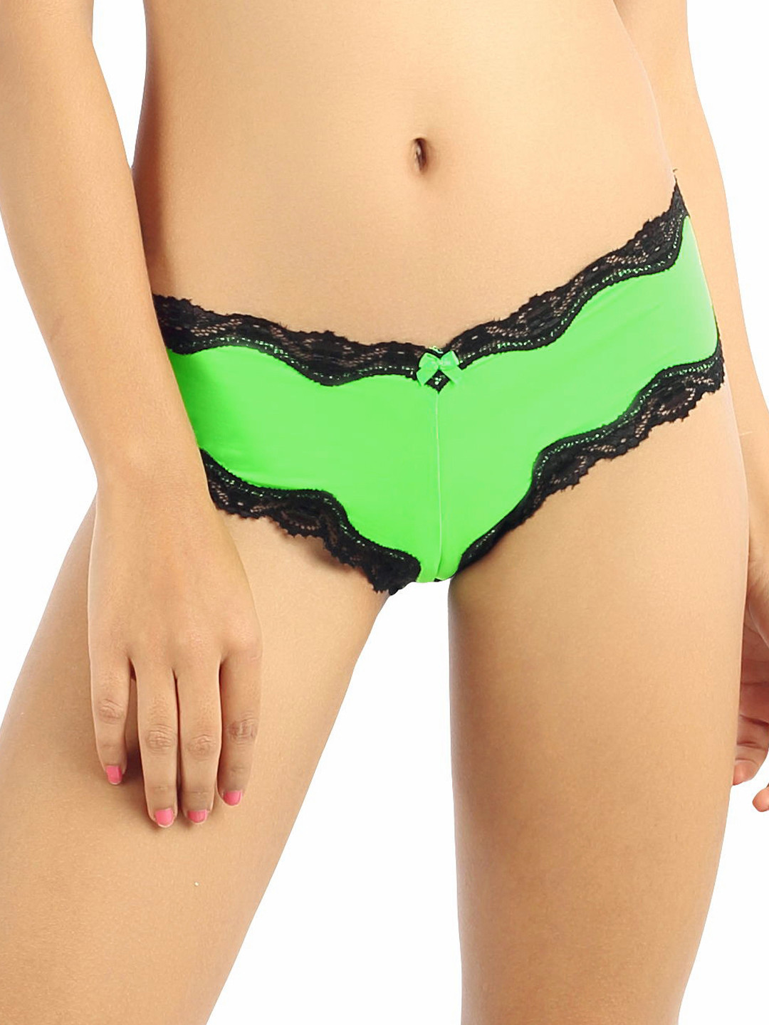 Candyskin Women Green Bikini Briefs CS-PNTY-B06