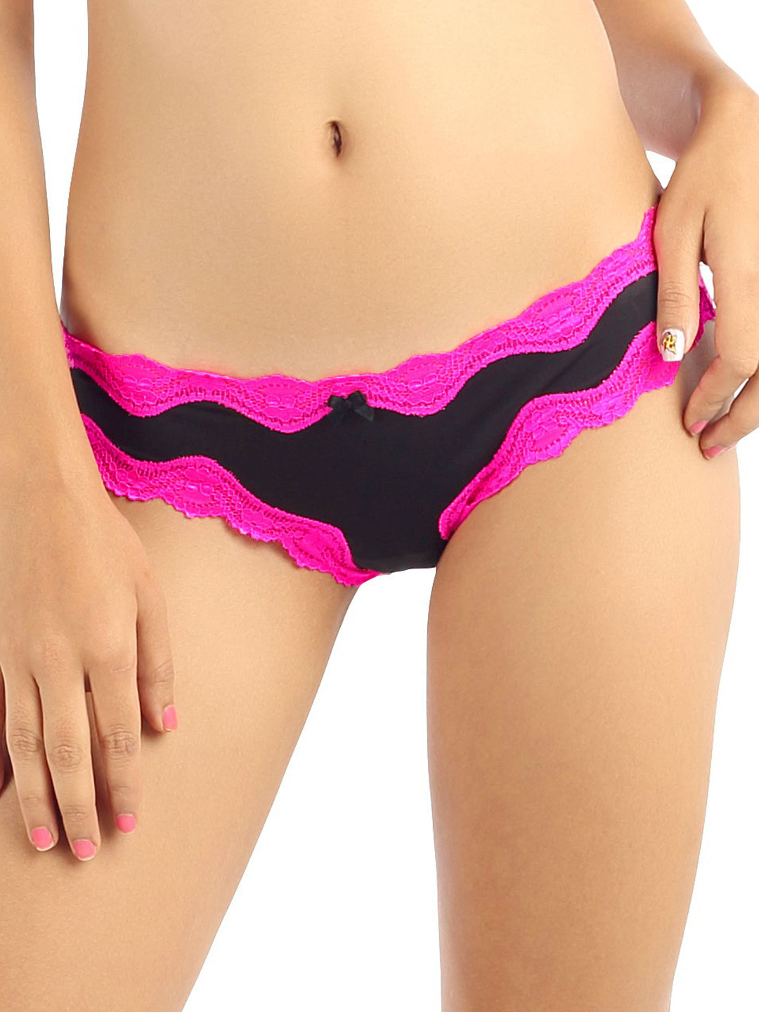 Candyskin Women Black Lace Thongs