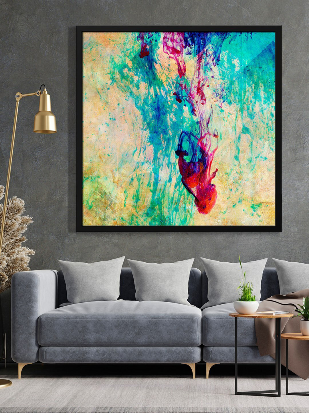 999Store Cream Colored Abstract Painting Wall Art