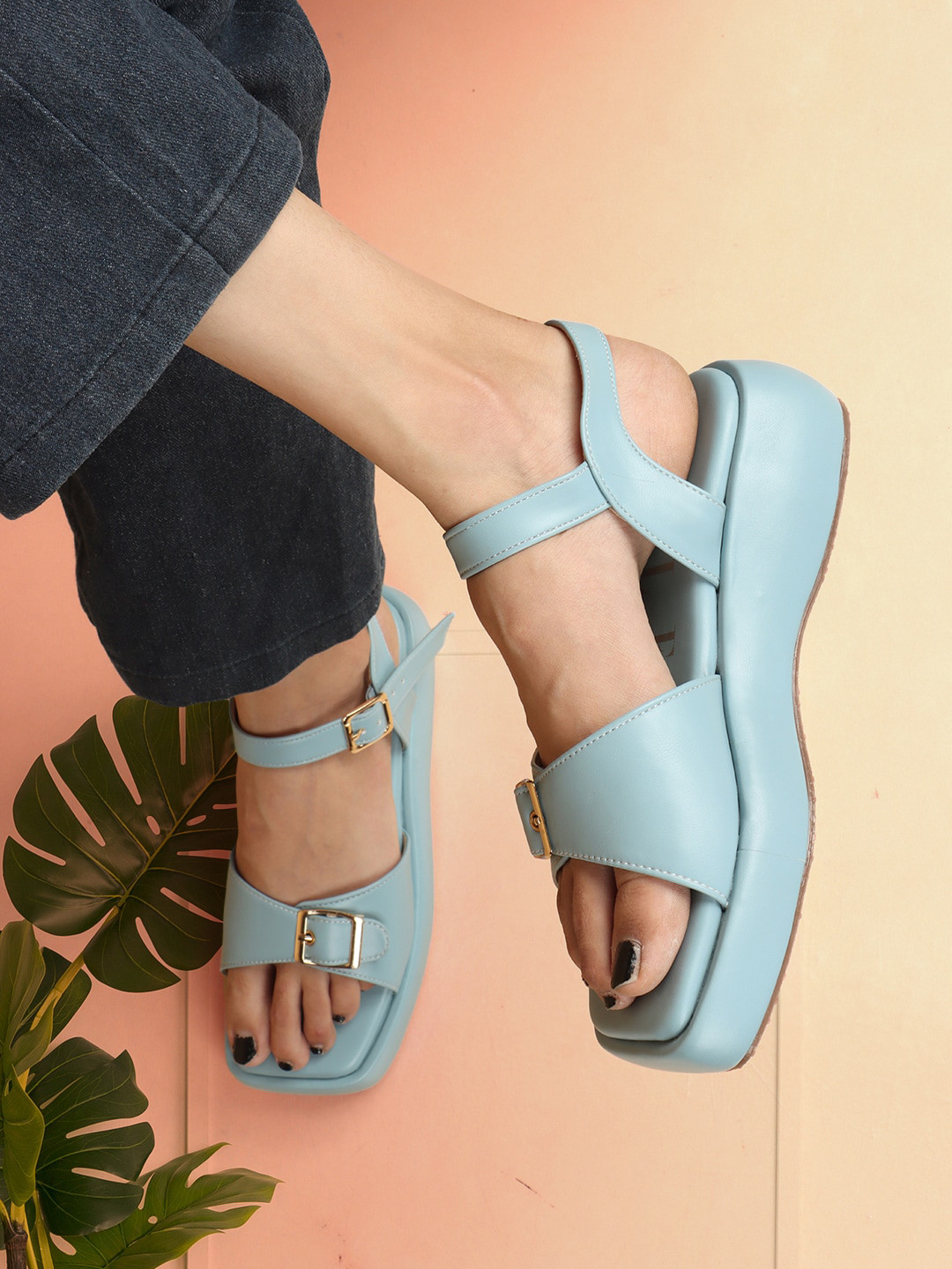 ELLE Wedge Heels With Backstrap