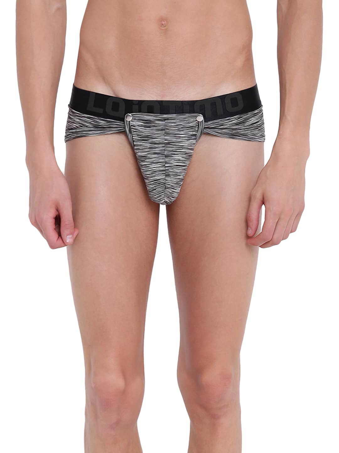La Intimo Men Abstract Printed Button Glutton Mid-Rise Basic Brief LIBR005