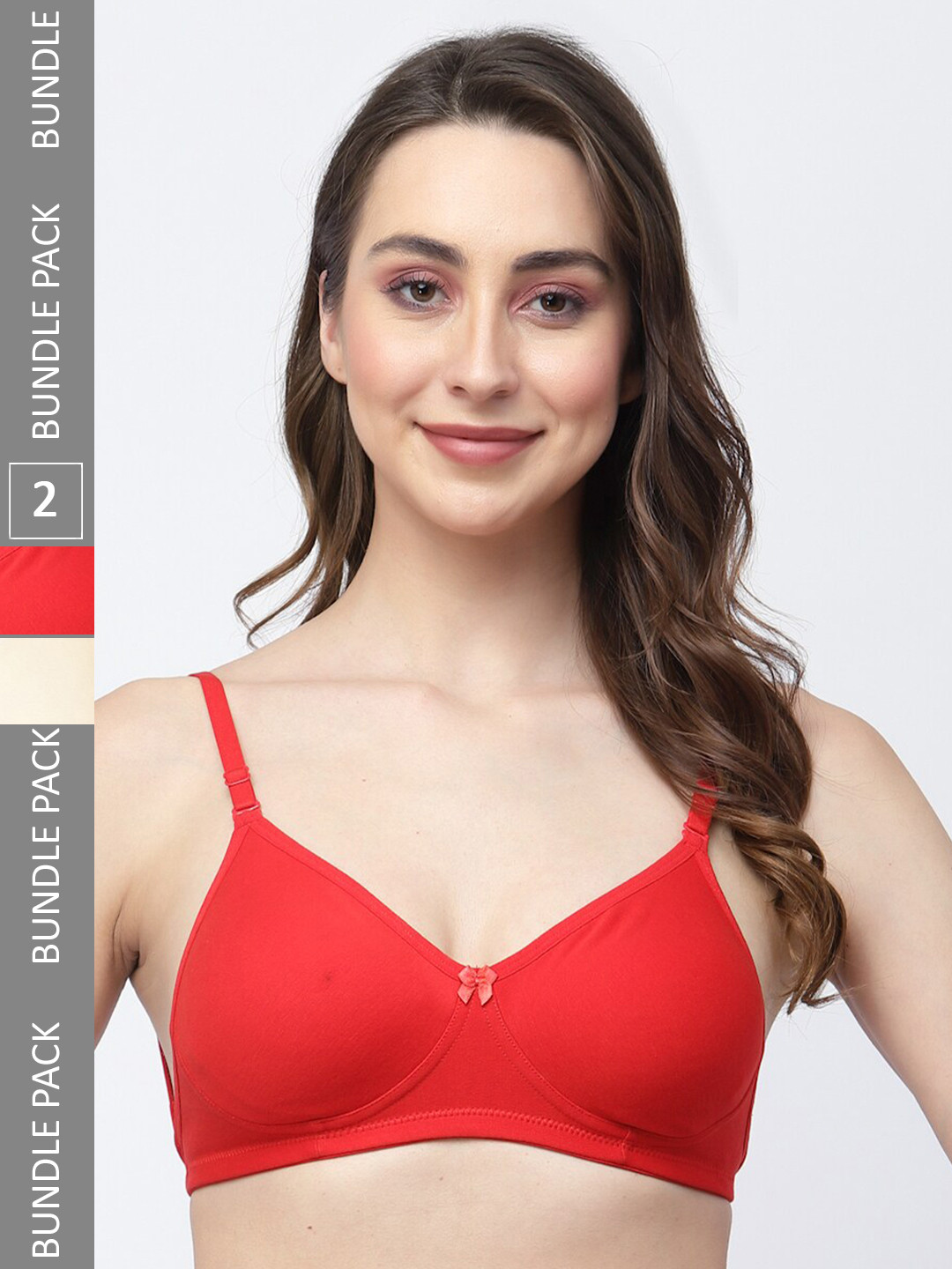 College Girl Pack Of 2 Full Coverage Seamless Cotton T-Shirt Bras