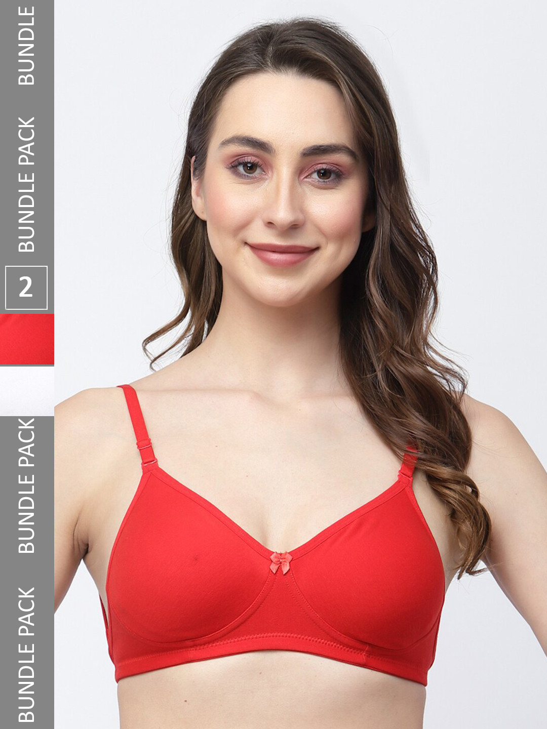 College Girl Pack Of 2 All Day Comfort Full Coverage  Cotton T-shirt Bra