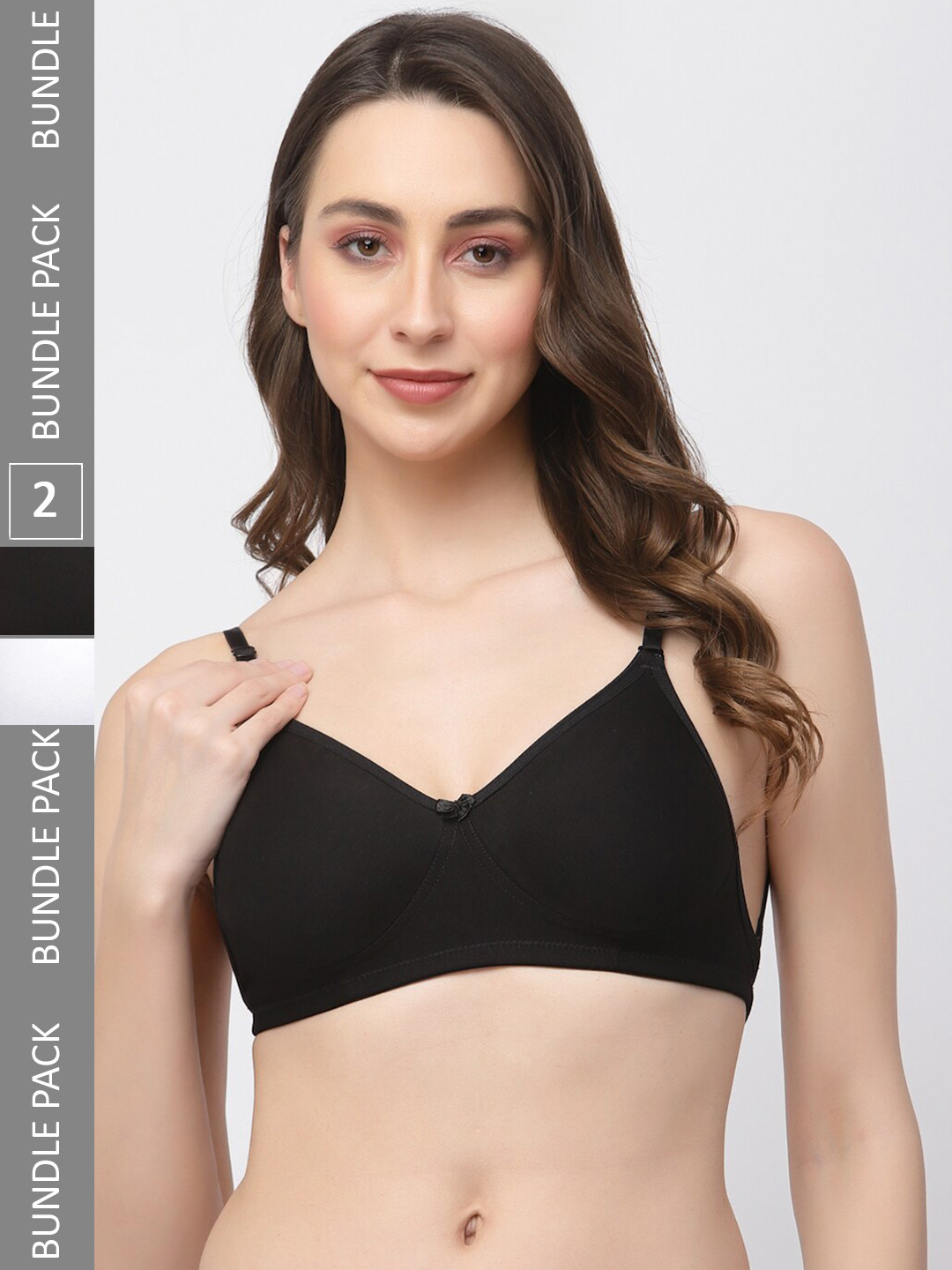 College Girl Pack Of 2 Full Coverage Seamless Cotton T-Shirt Bra BKL02