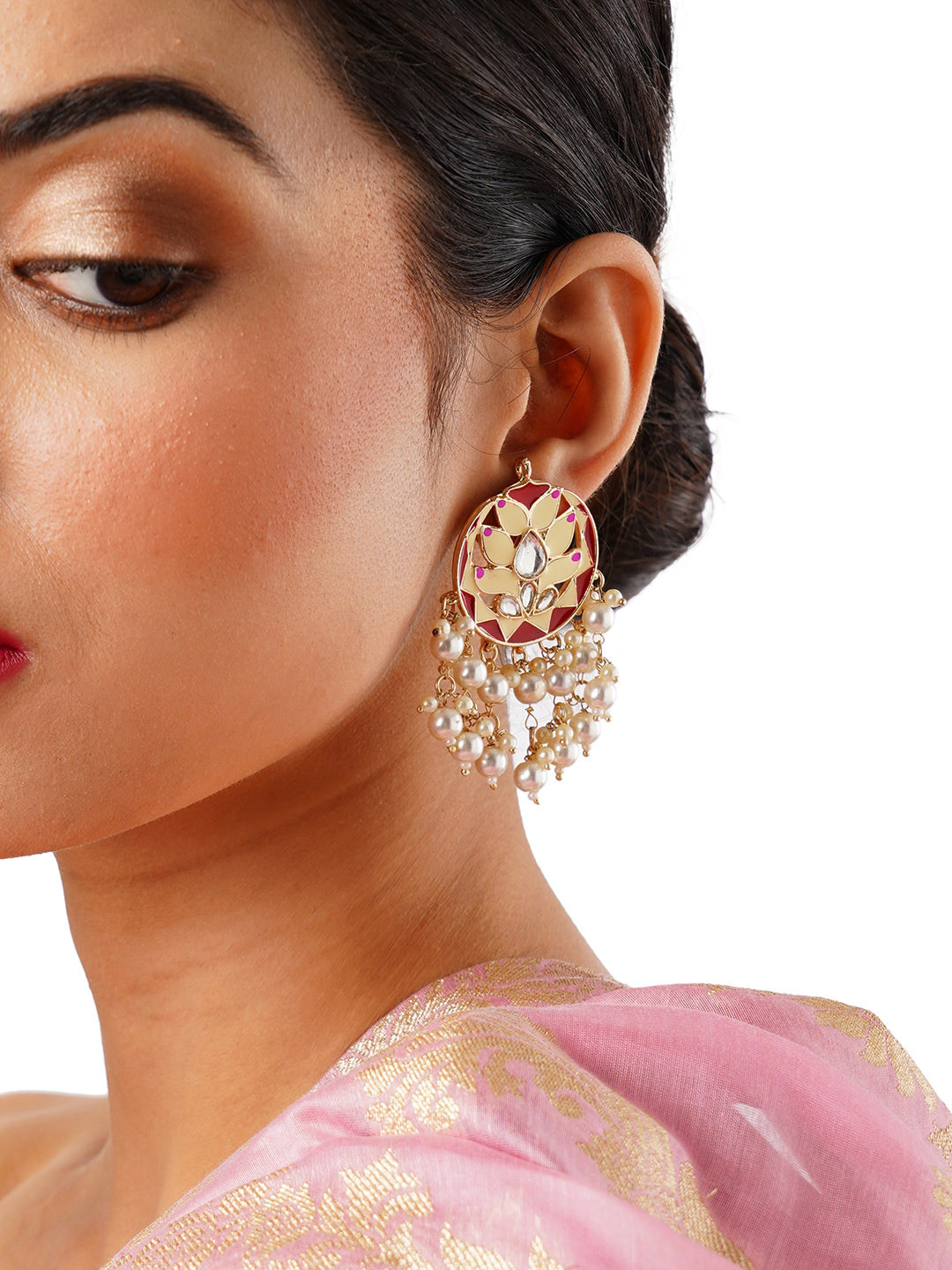 Anouk Gold-Plated Contemporary Drop arrings