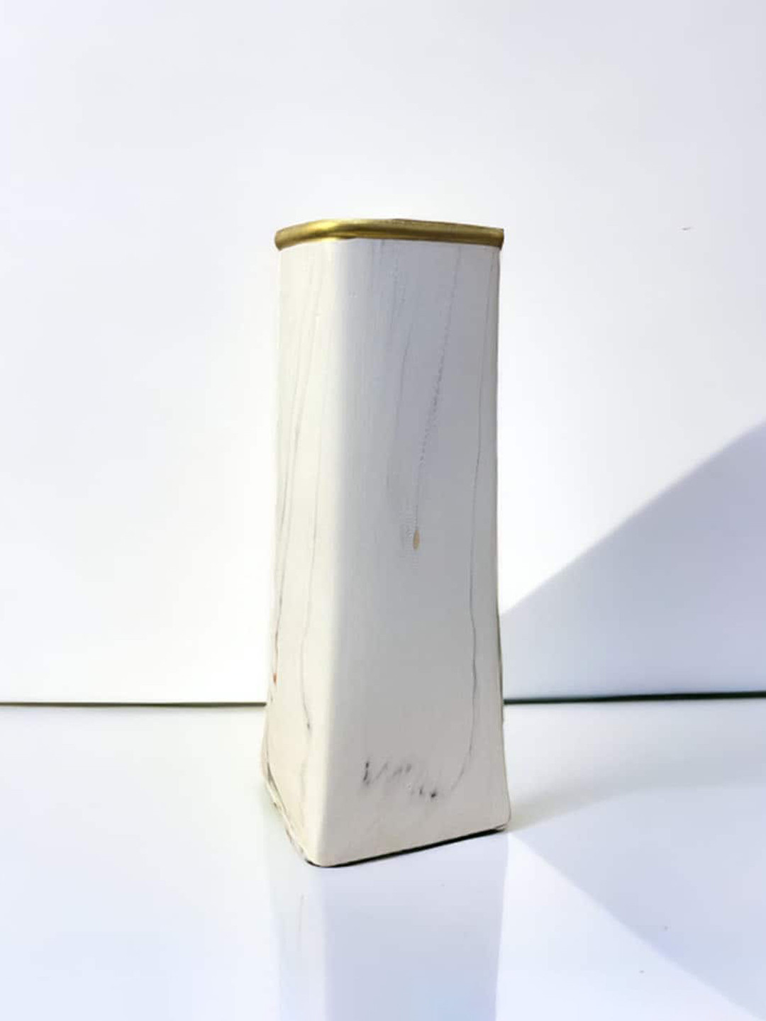 Art Street White Onyx Marble Design Flower Vase