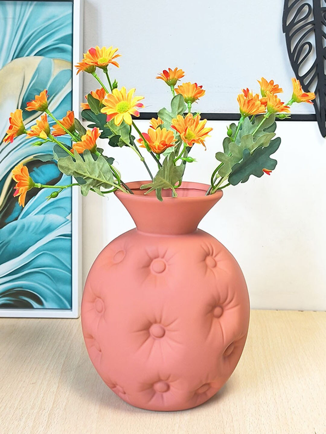 Art Street Peach Pillow Design Contemporary Flower Vase