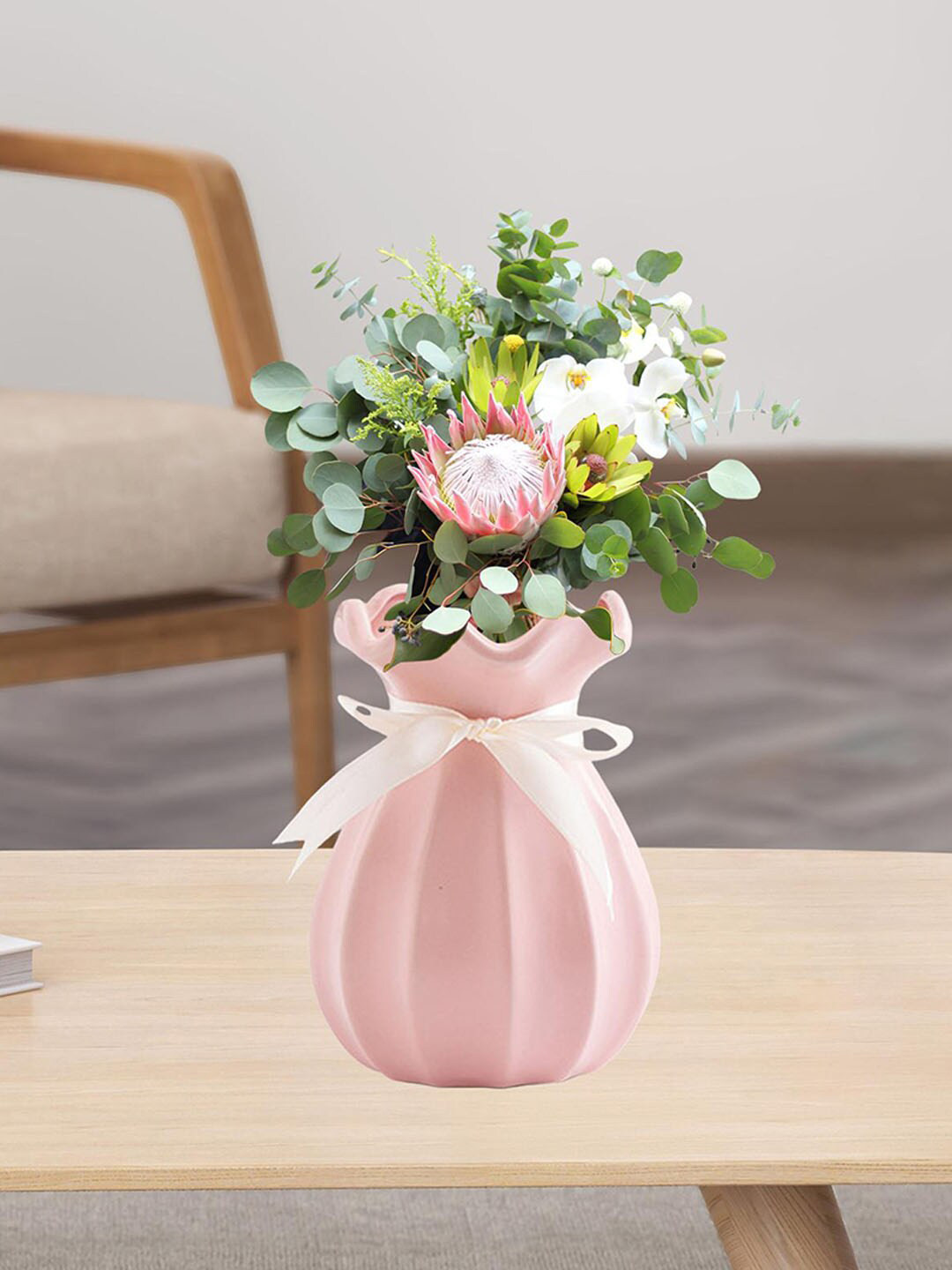 Art Street Pink Origami European Style Vase