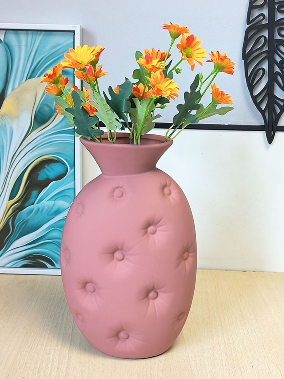 Art Street Pink Pillow Design Flower Vase