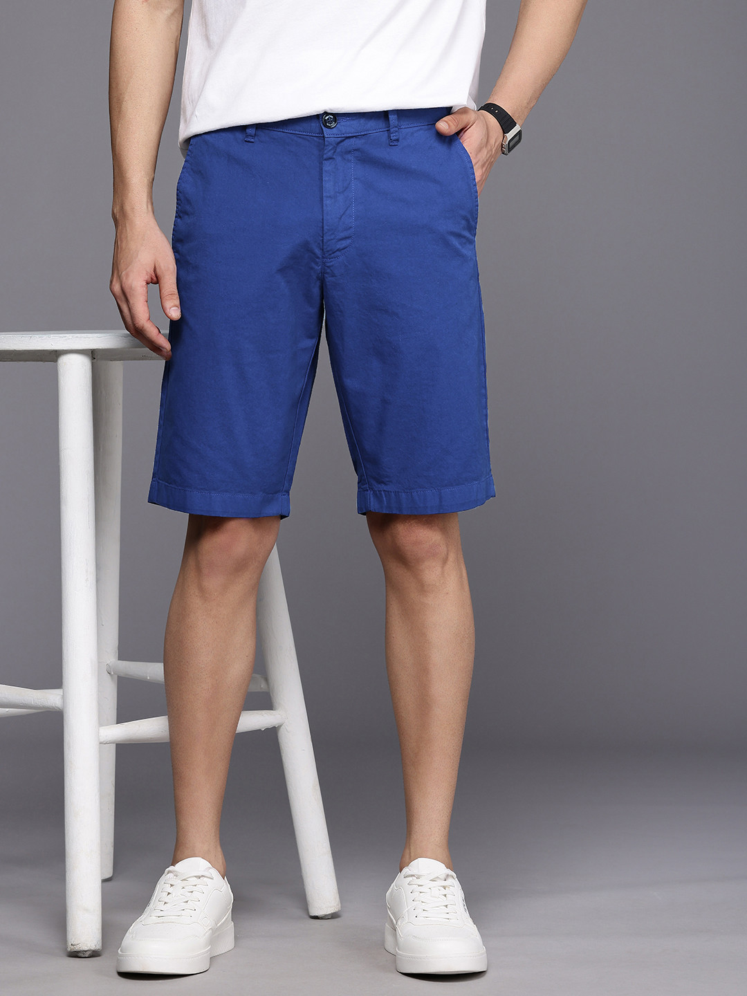 Allen Solly Men Pure Cotton Smart Slim Fit Chino Shorts
