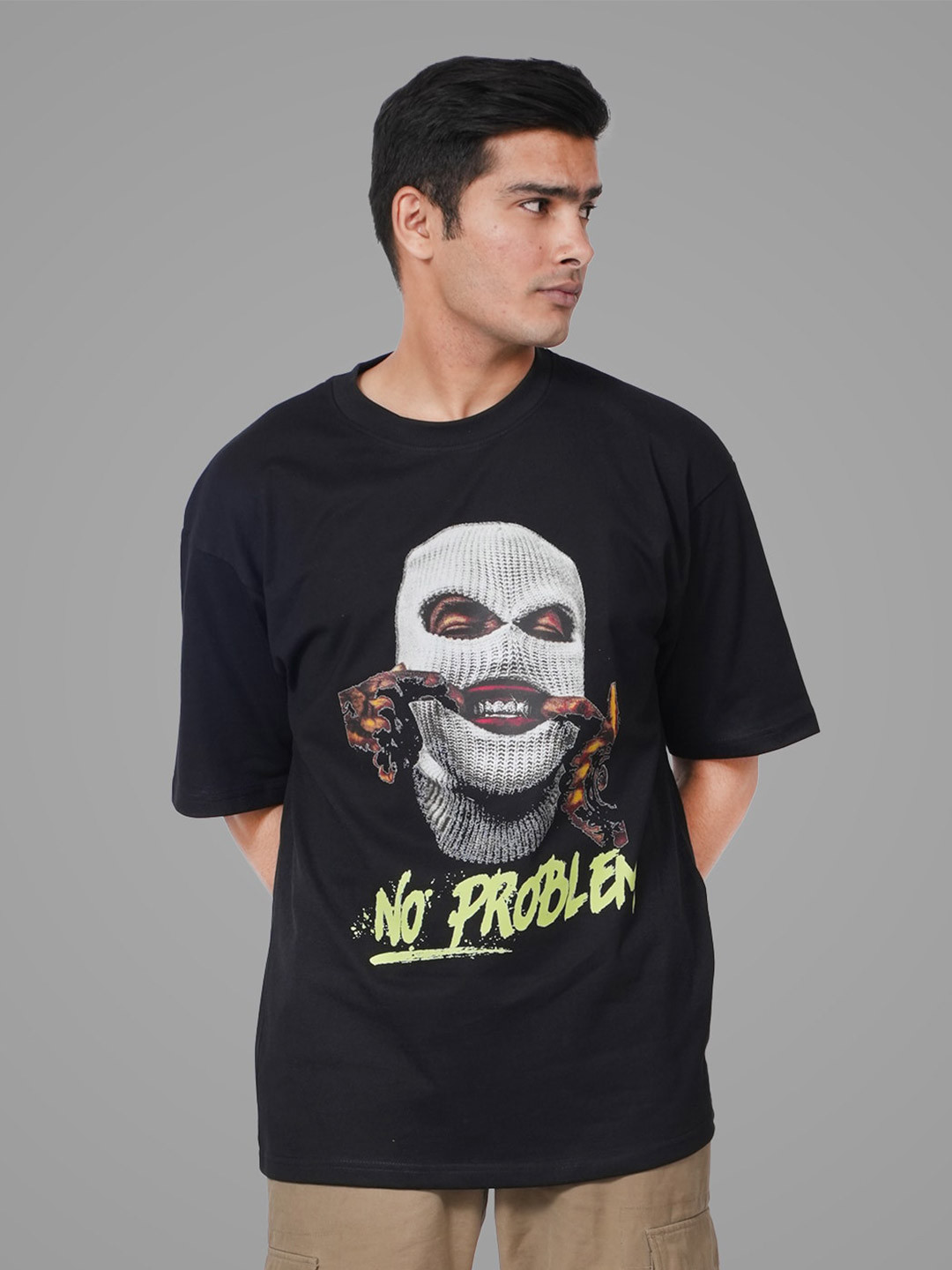 Bloopers Store Graphic Printed Oversized Pure Cotton  T-shirt