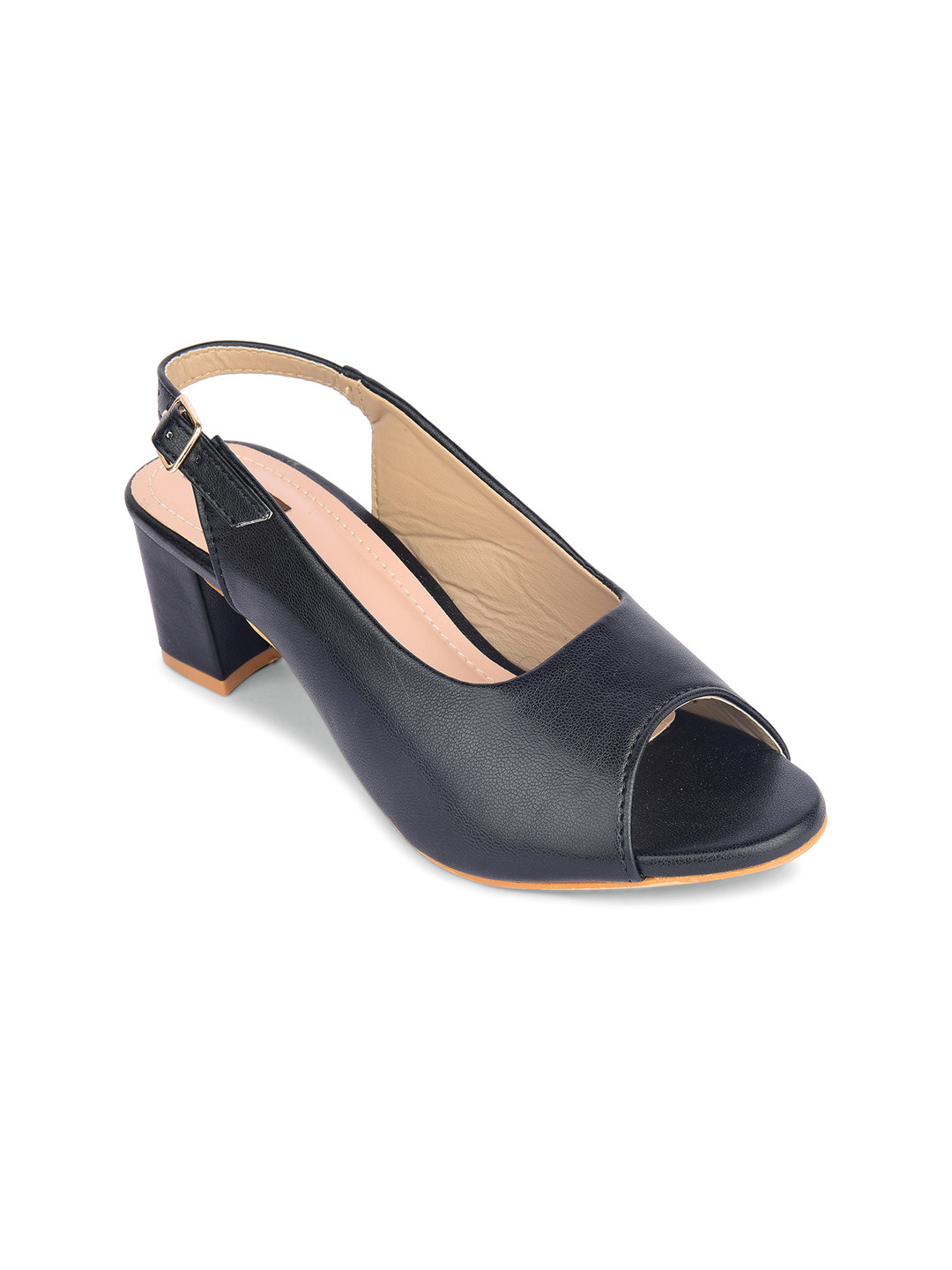 DESI COLOUR Block Peep Toes Heels