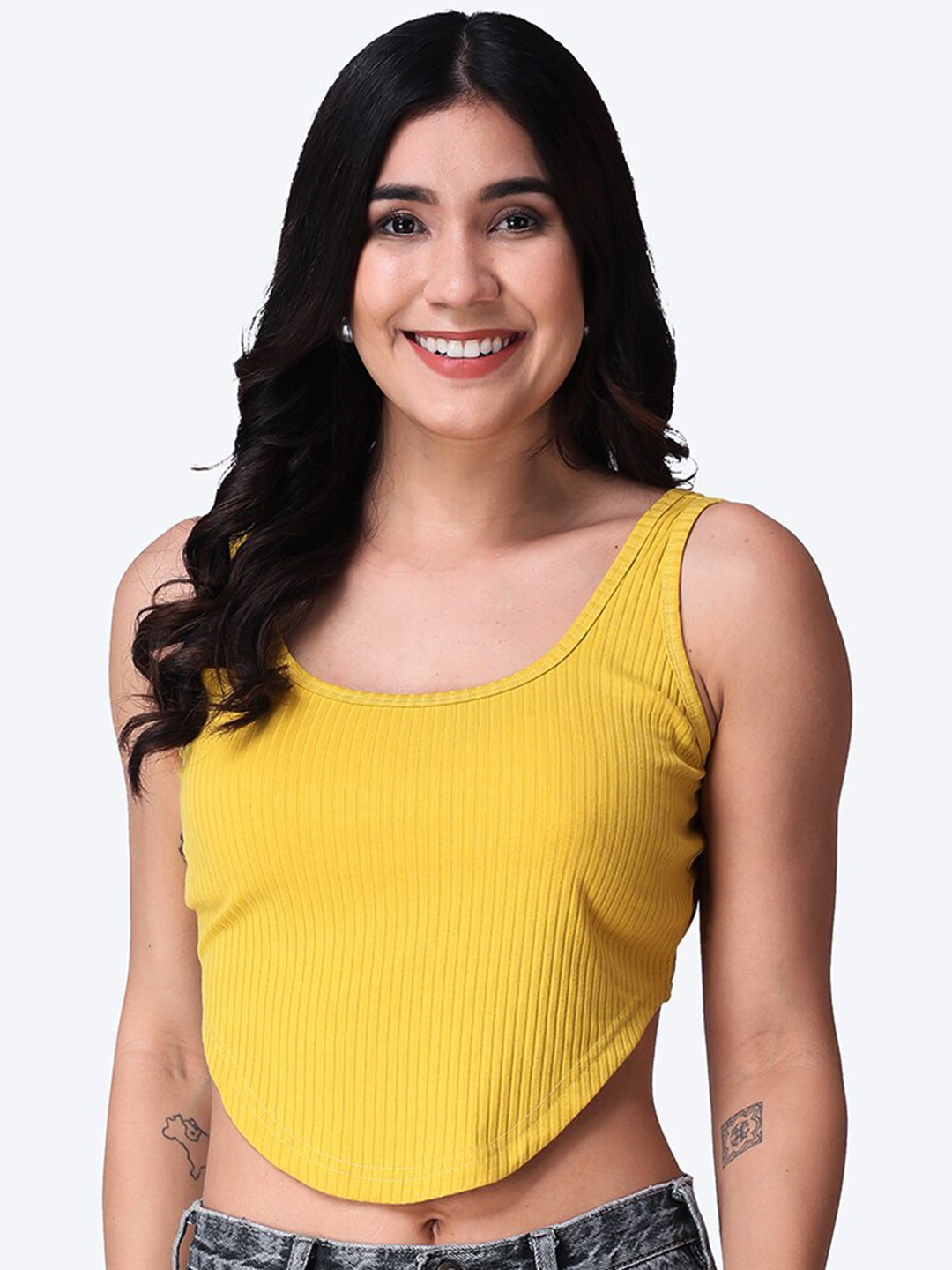 Popwings Scoop Neck Crop Top