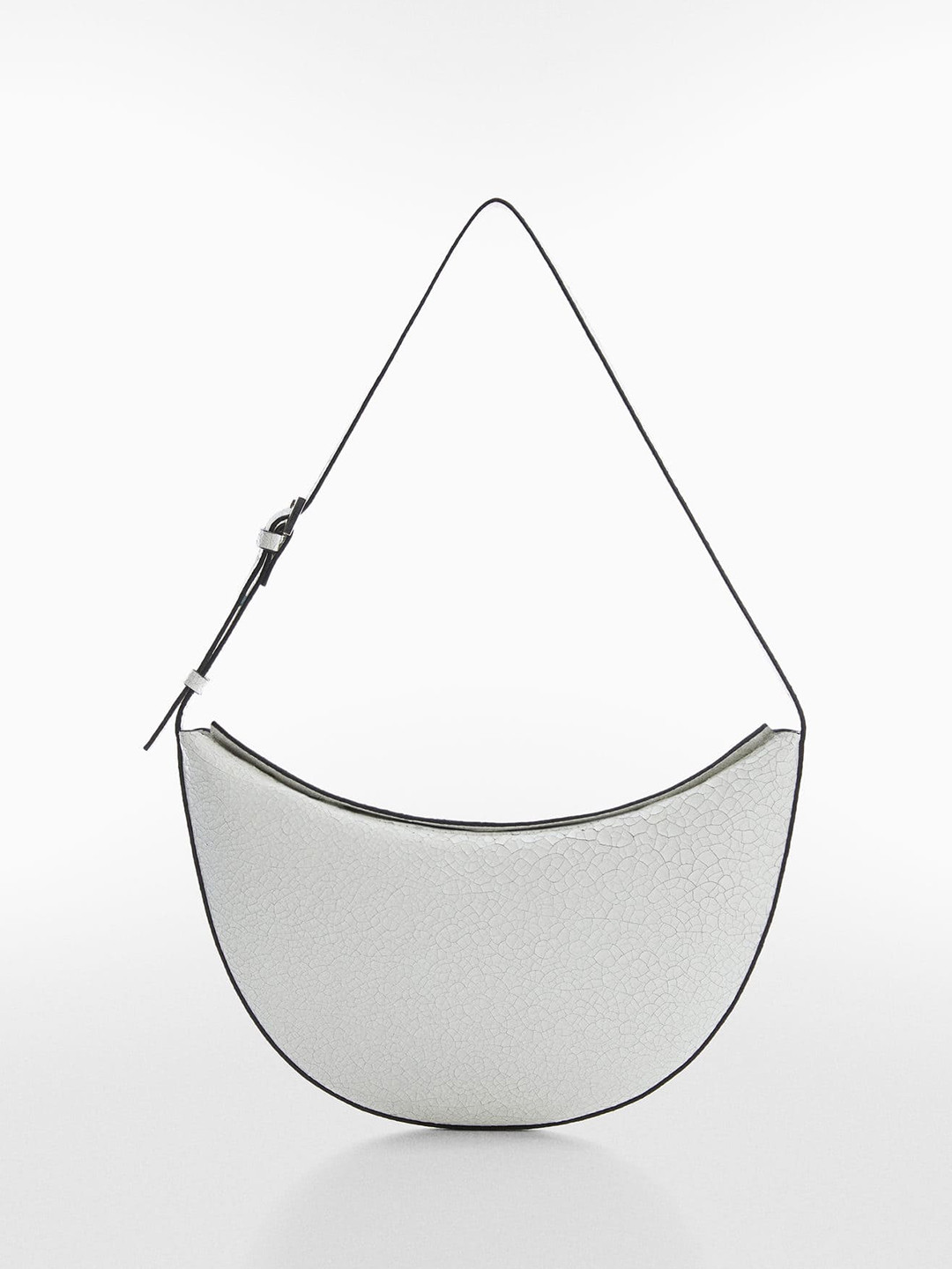 MANGO Leather Structured Shoulder Bag