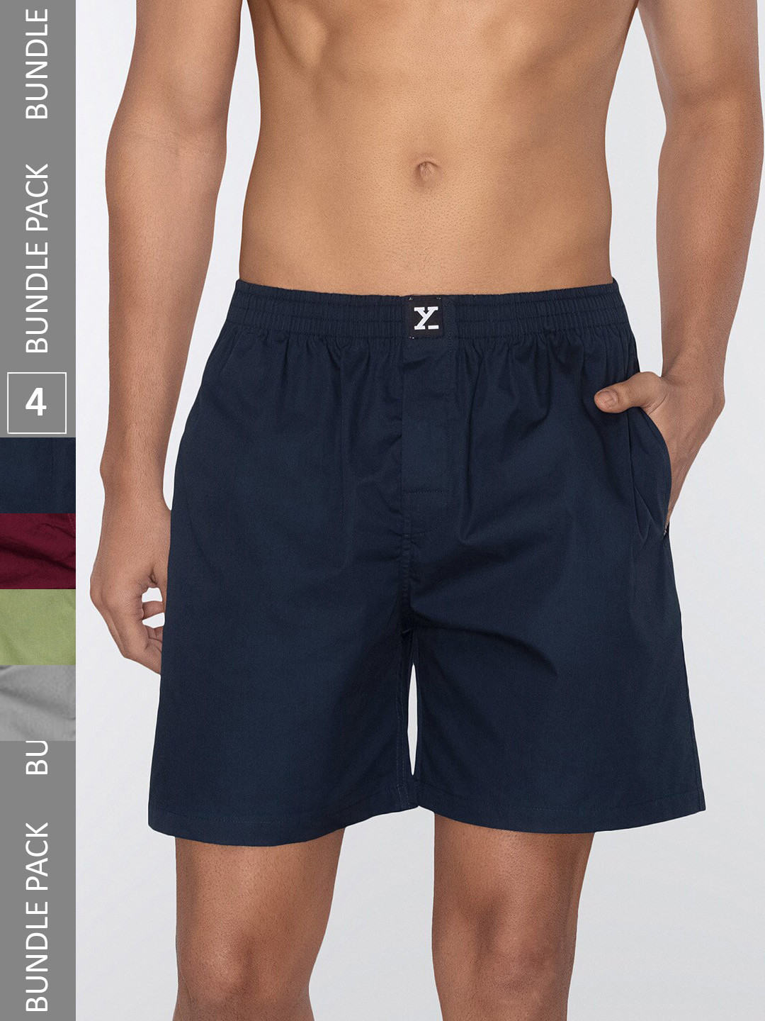XYXX Pack of 4 Pace IntelliFresh Super Combed Cotton Boxers