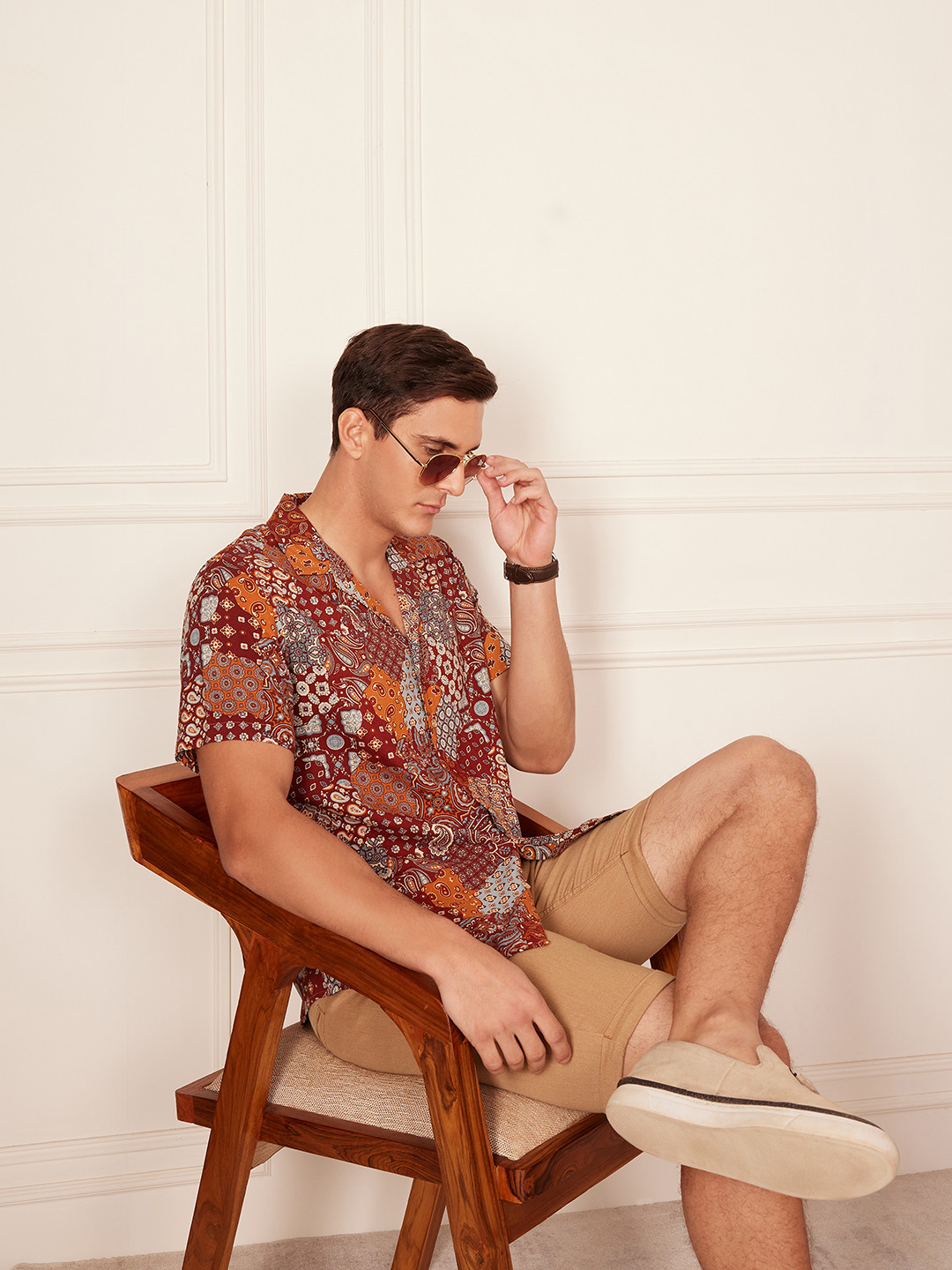 Block Printed Oversized Casual Shirt