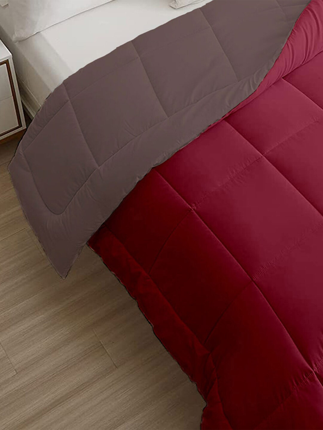 MYTRIDENT Maroon  Brown Mild Winter Single Bed Comforter
