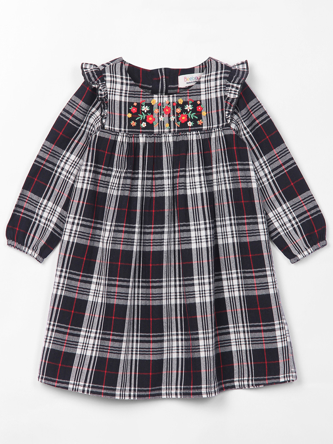 Beebay Girls Checked A-Line Dress