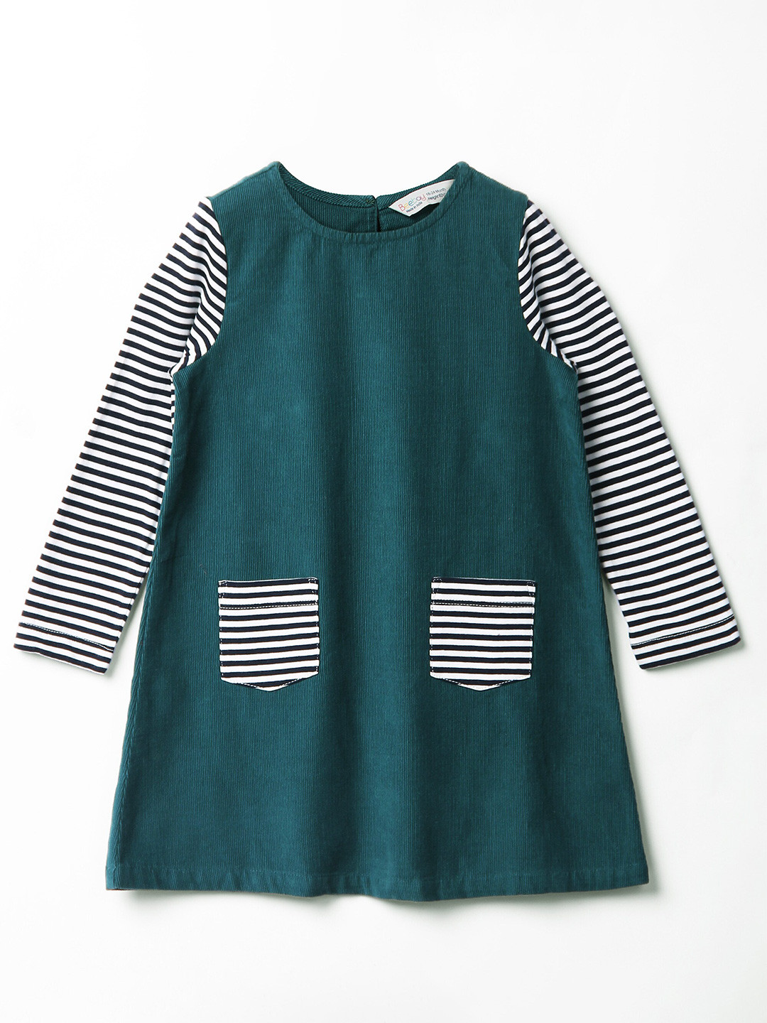 Beebay Girls Corduroy A-Line Dress With Pockets