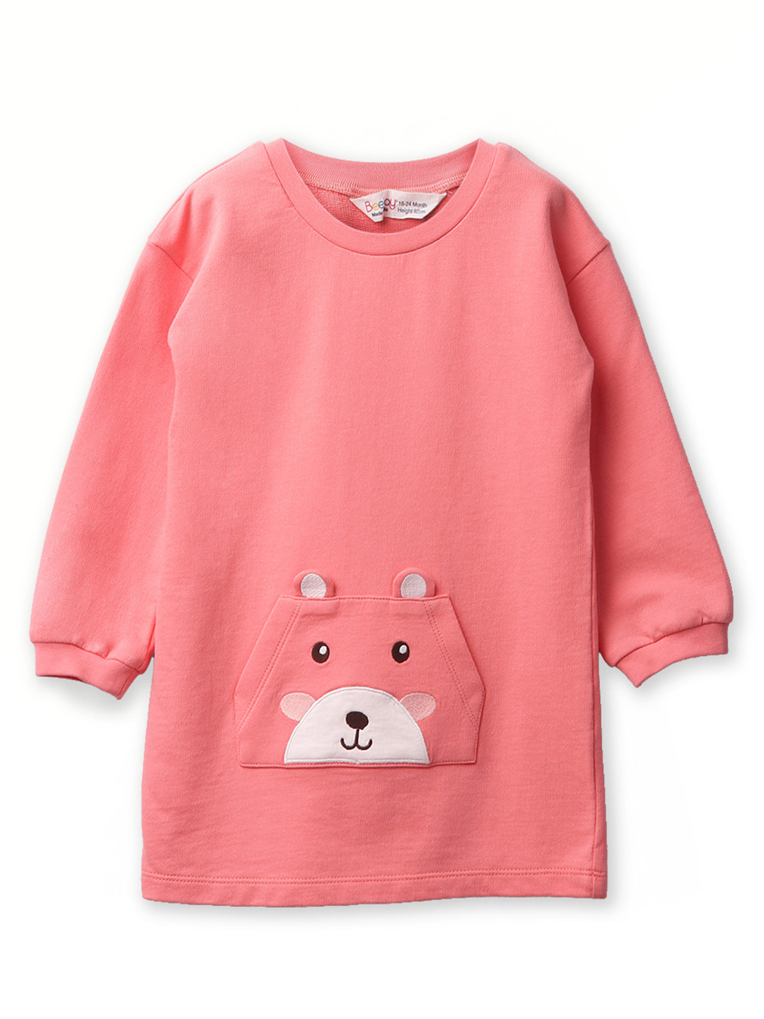 Beebay Girls Round Neck Cuffed Sleeve Sweatshirt