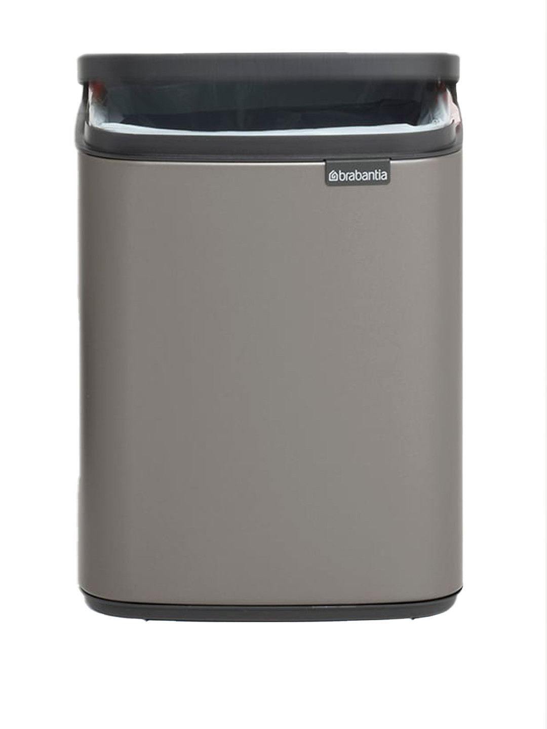 Brabantia Grey & Black Stainless Steel Bo Waste Bin 7 L