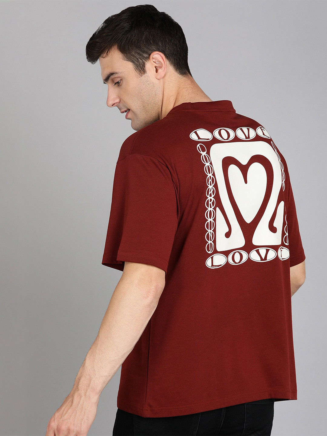 Alan Jones Graphic Printed Drop Shoulder Pure Cotton Oversized T-shirt