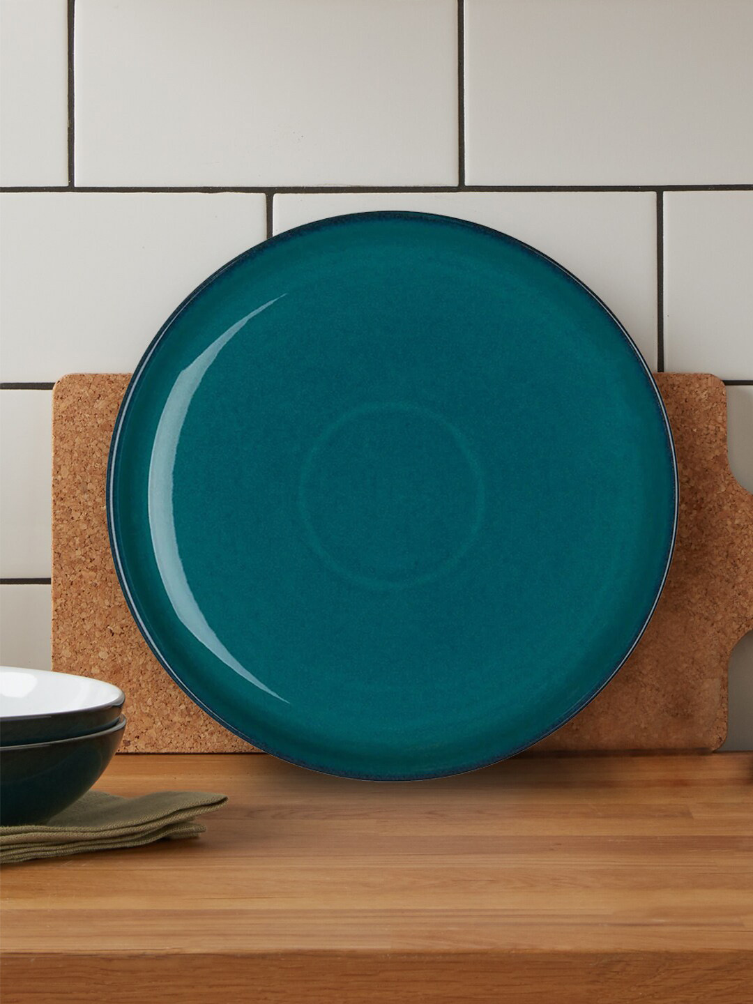 Denby Teal Stoneware Matte Plate