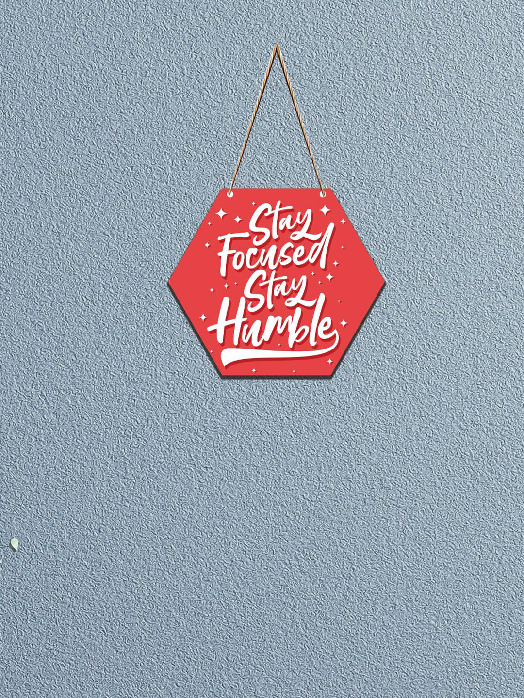 SAF Red Motivational Printed Hexagon Wall Hanging
