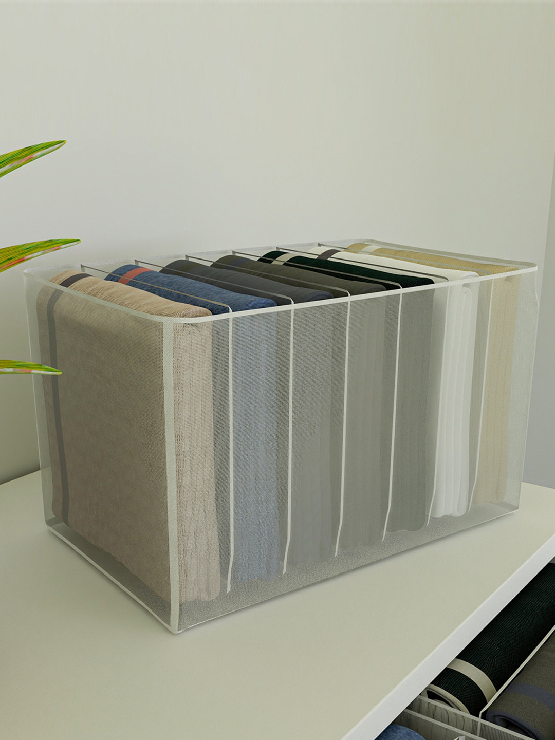 Kuber Industries White Self-Design Drawer Organisers