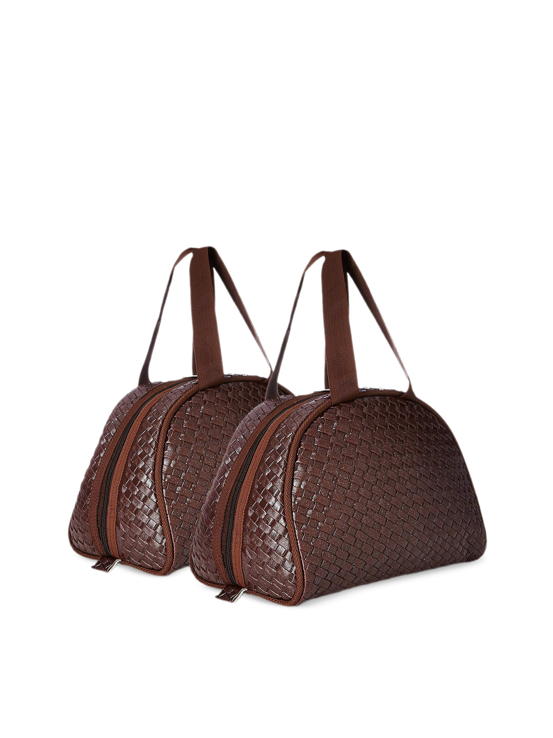 Kuber Industries Brown 2-Pieces Textured Water Resistant Travelling Kit Organisers