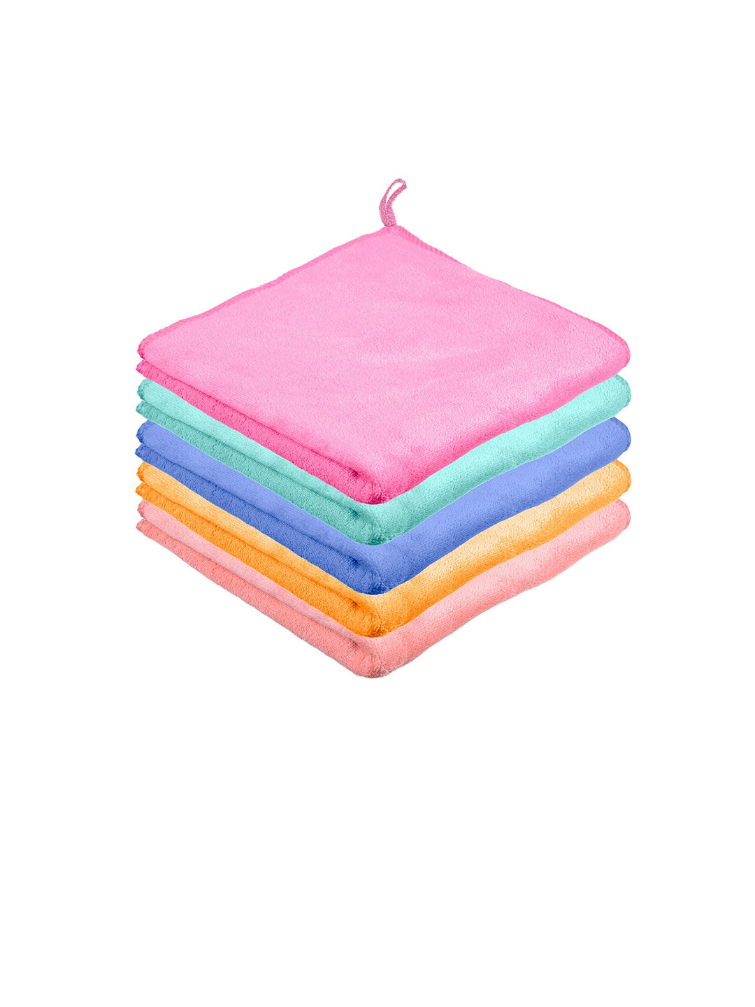 Kuber Industries Pink & Green 5 Pieces Kitchen Towels